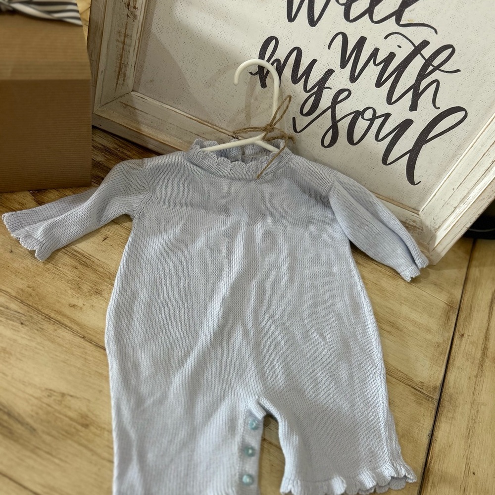 Light blue baby One Piece